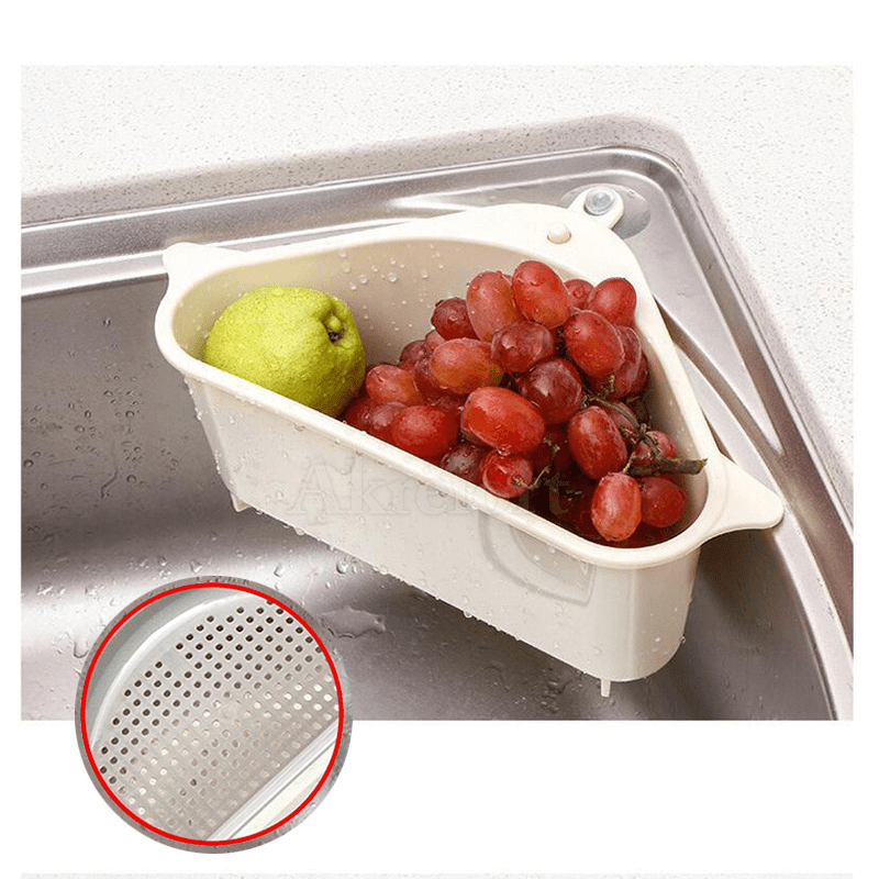 Sink Triangle Drain Basket Stainless Steel Fruit Skin - Temu