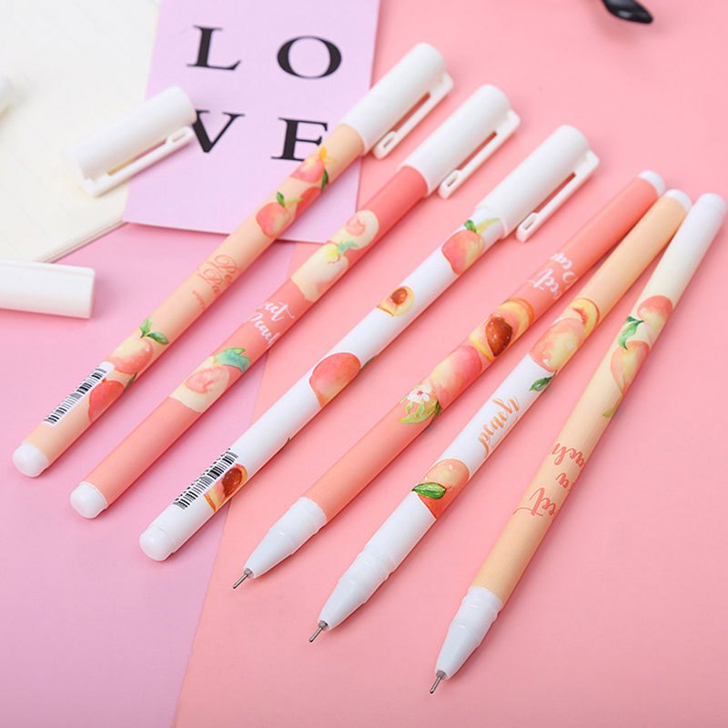 6PCS cute stationary stationary pens kawaii pen pink school supplies  staionary sets needle point pen