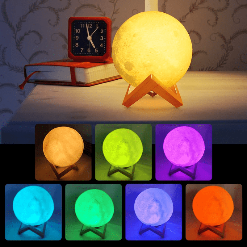 3d Levitating Moon Lamp, Floating Moon Lamp With Wooden Base, Mini Night  Light For Room Home Bedside Decor - Temu