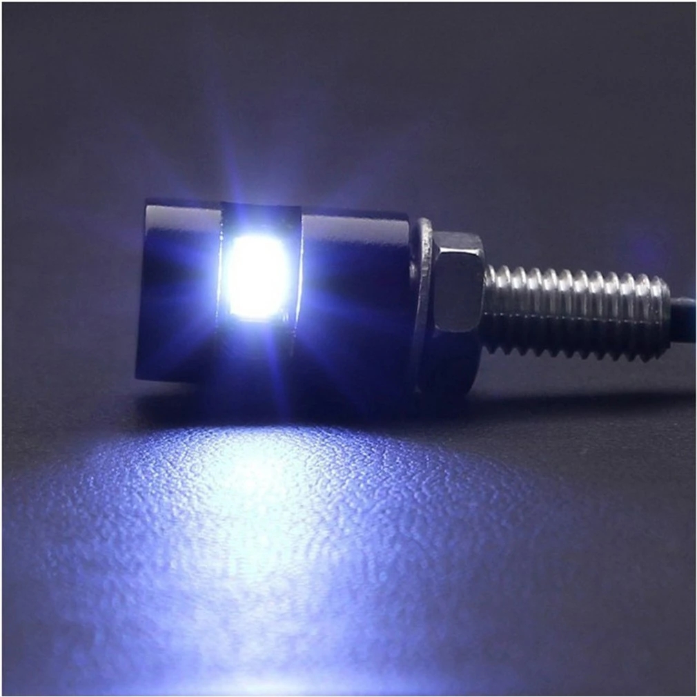 Luz de matrícula 2 piezas lámpara de matrícula para automóvil Motocycle  Tornillo lámpara de luz (azul) para pernos de matrícula LED luce led targa