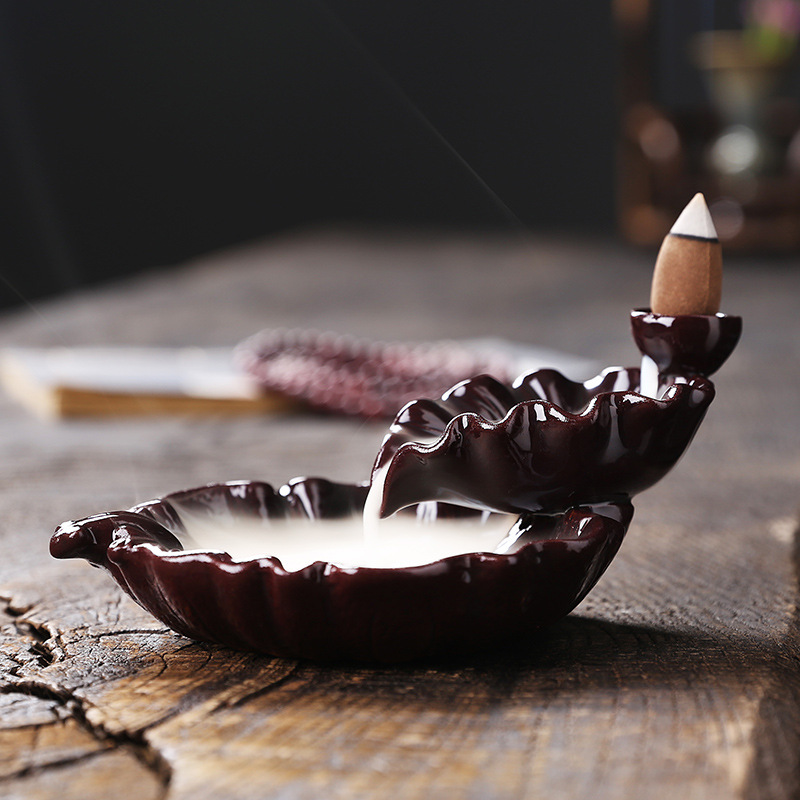  IncenseBurner Quemador de incienso creativo de reflujo de  cerámica, quemador de incienso de reflujo de cascada, quemador de incienso  de reflujo de humo para ceremonia de té, decoración de adorno de 