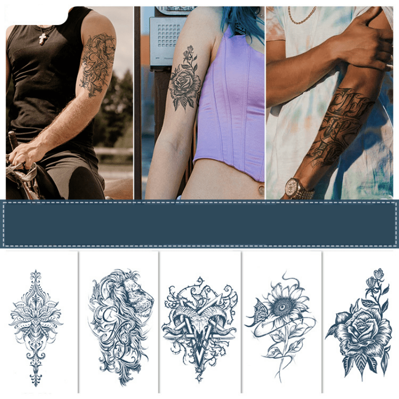Large Chicano Temporary Tattoos For Men Women Adult - Temu