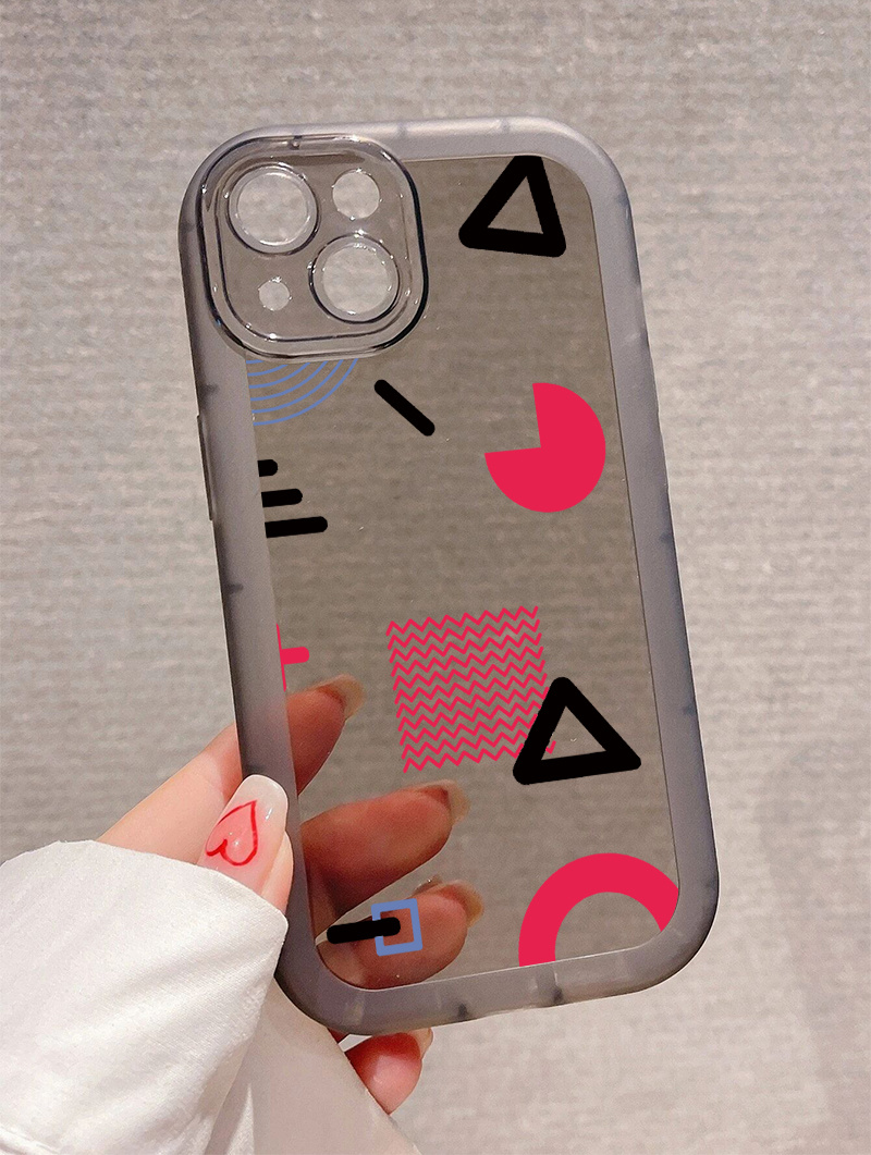 Xh2426 Geometric Figures Pattern Print Silicone Protective Phone