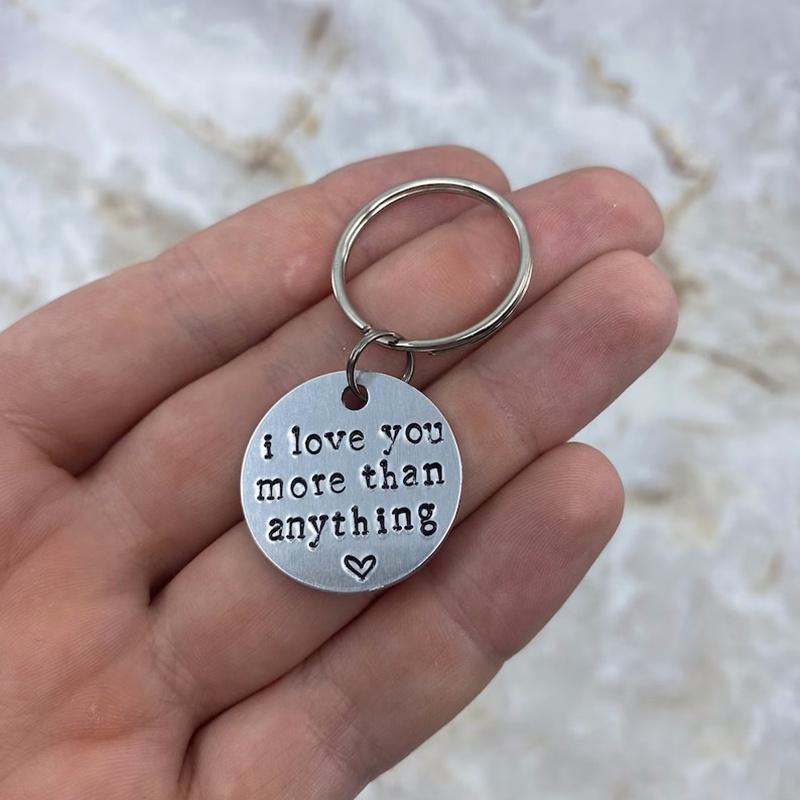 I Love You More Keychain Cute Gift for Boyfriend Gift for 