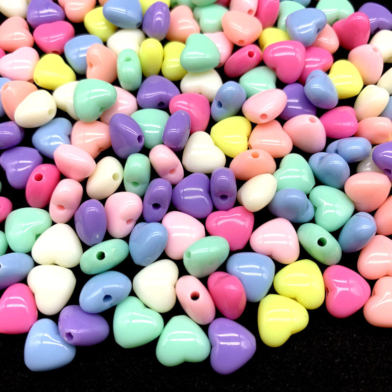 50pcs/pack 9mm Acrylic Round Beads Macaroon Color For Making Bracelet Necklace Beading Accessories