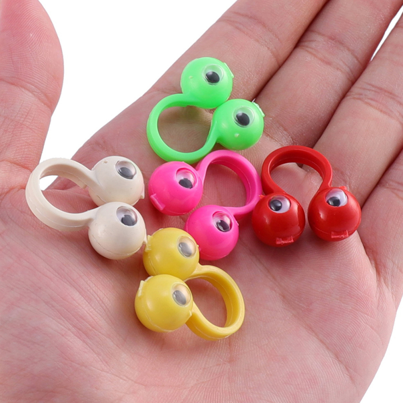 Random Color Finger Eye Puppet Toy Puppets Ring Eyeball - Temu
