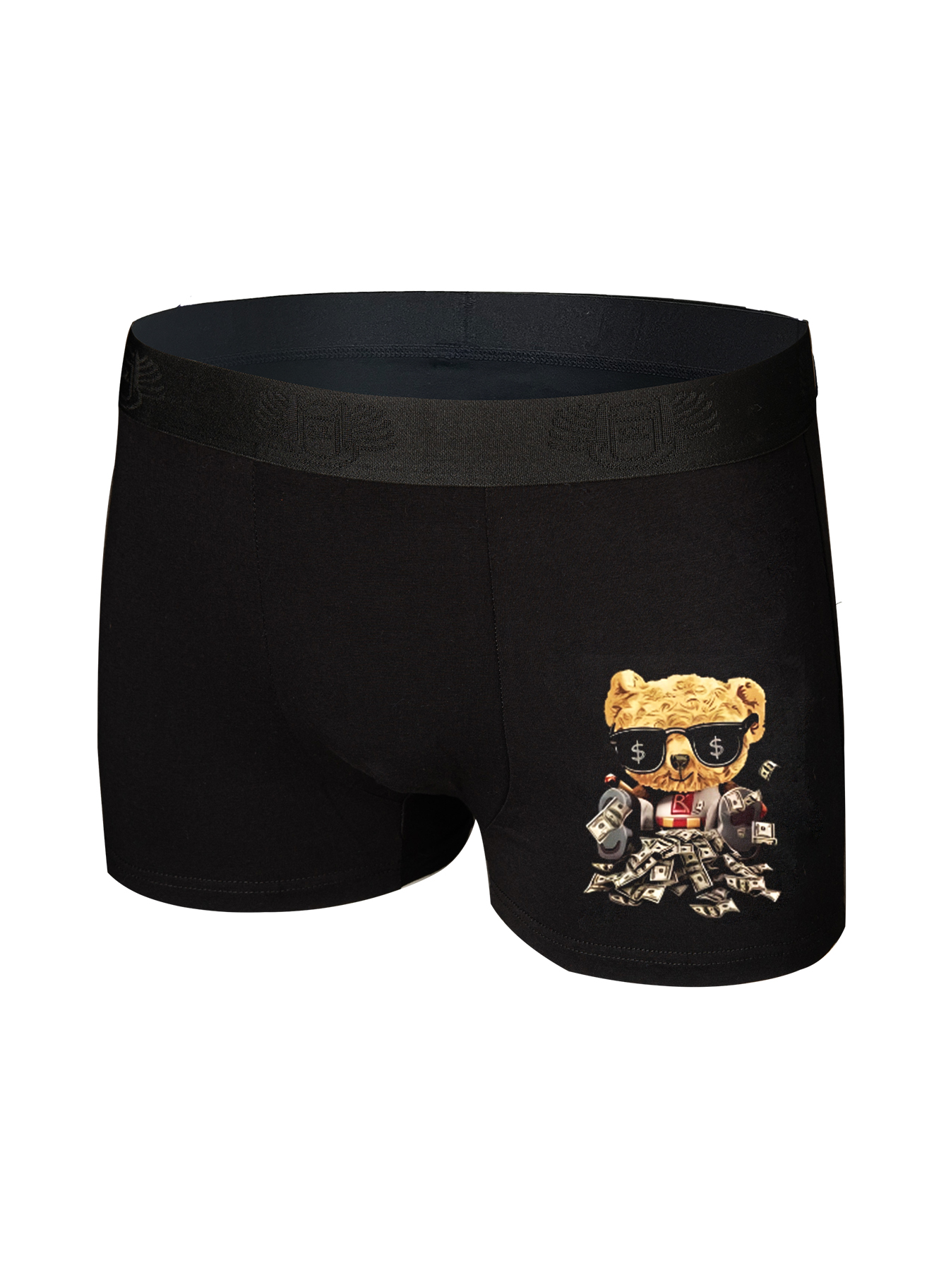 Men's Cartoon Little Bear Pattern Print Fashion Personalized Boxer Briefs,  Modal Breathable Comfy Stretchy Boxer Shorts Underwear - Temu Australia
