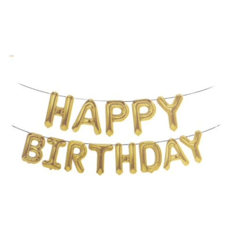  Globos negros de feliz cumpleaños de 16 pulgadas, letras de  aluminio, decoraciones de fiesta de cumpleaños : Juguetes y Juegos