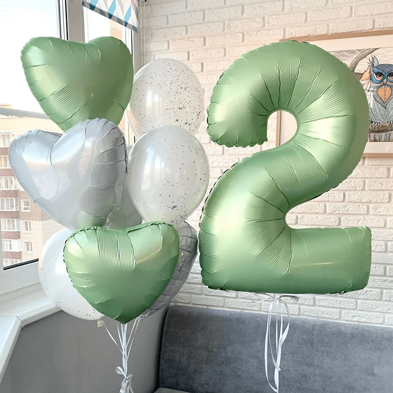  Globo verde oscuro número 1, globo verde 1 de 40 pulgadas,  globos grandes de aluminio de Mylar para helio número 1 para fiesta de  cumpleaños, decoración de celebración de graduación, aniversario 
