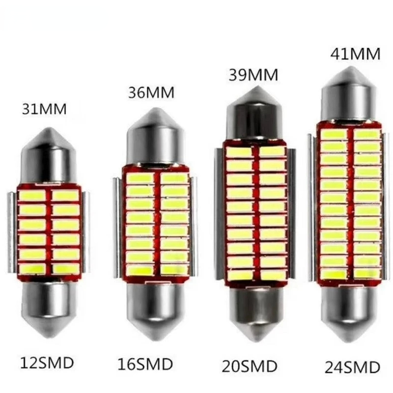 50Pcs C5W LED Canbus Festoon 31mm 36mm 39mm 41mm for car Bulb