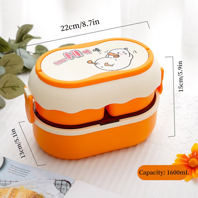 Kids' Adorable Cartoon Lunch Box Perfect For School Office - Temu