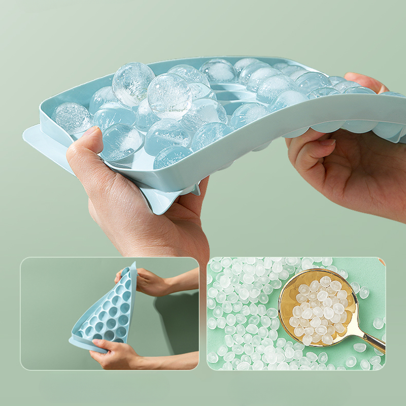 1pc Ice Cube Mold Small Pieces Large Capacity Press Ice Grid Ice Box  Household Ice Storage Box