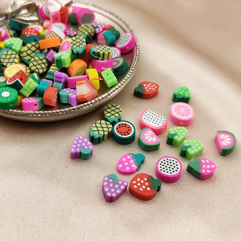 About Soft Pottery Beads Perforated Fruit Mixed - Temu