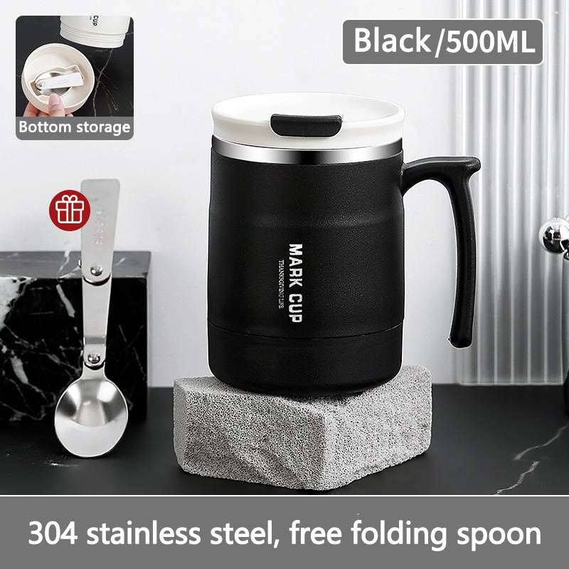 Coffee Cup 304 Stainless Steel Hot Cold Thermal Mug With Handle Portable  350/500ML Coffee Cup