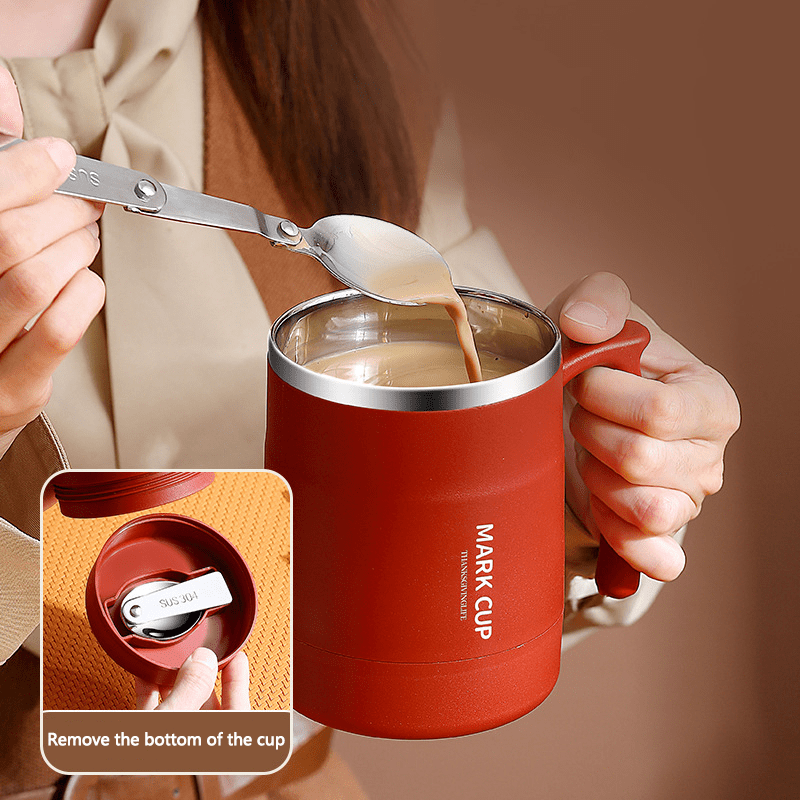 350/500ML Coffee Cup Stainless Steel Hot Cold Thermal Mug With Handle  Portable Coffee Cup Travel Office Tea Cup Thermal Bottle