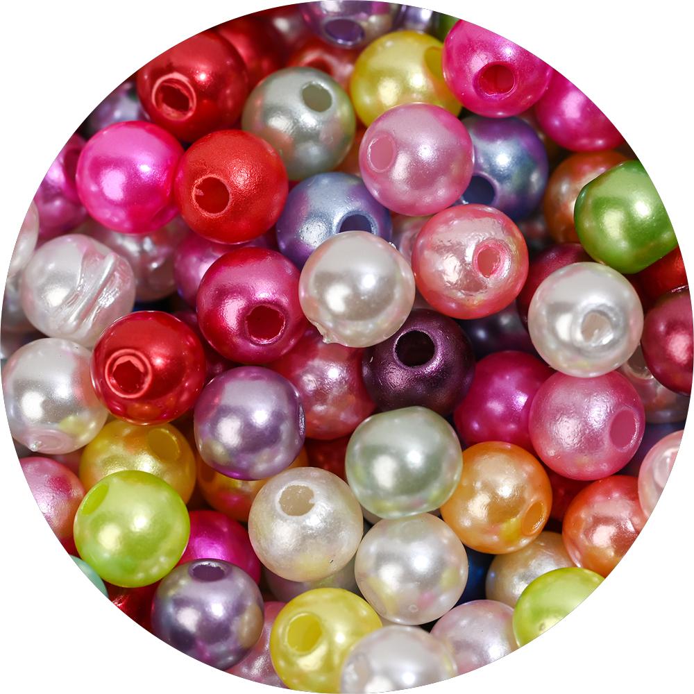 Multicolor Pearl Beads Round Handcrafted Loose Spacer Beads - Temu