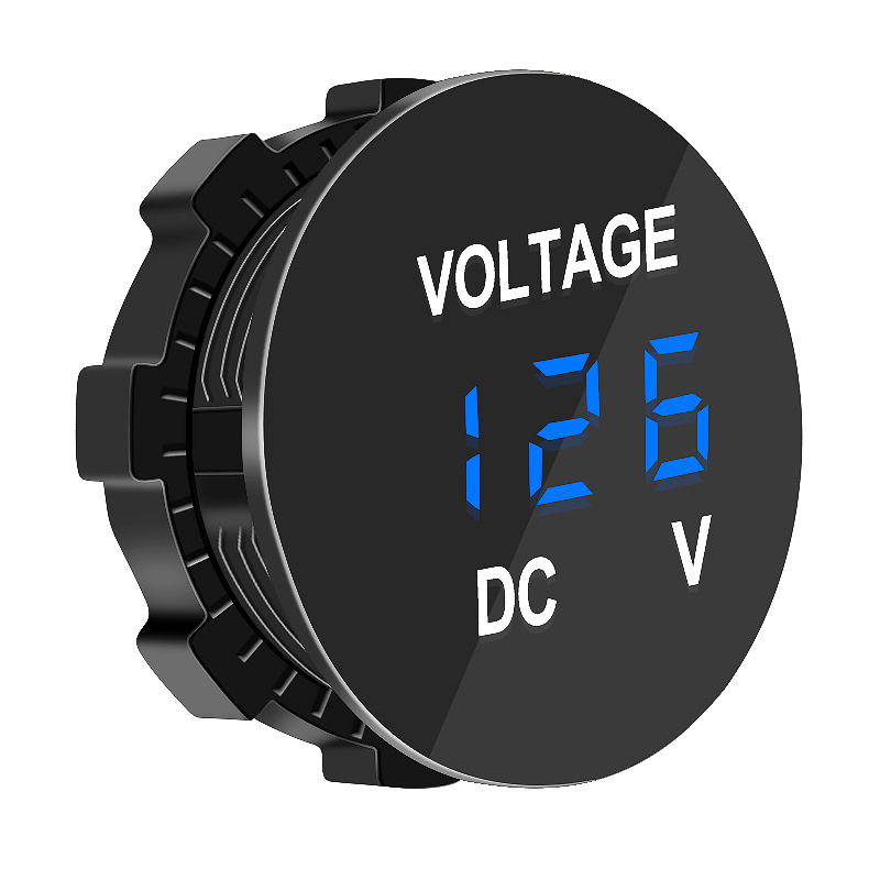 Medidor de voltímetro digital DC 12V, voltímetro de pantalla LED  impermeable para automóvil y motocicleta, medidor de voltaje, medidor de  voltaje