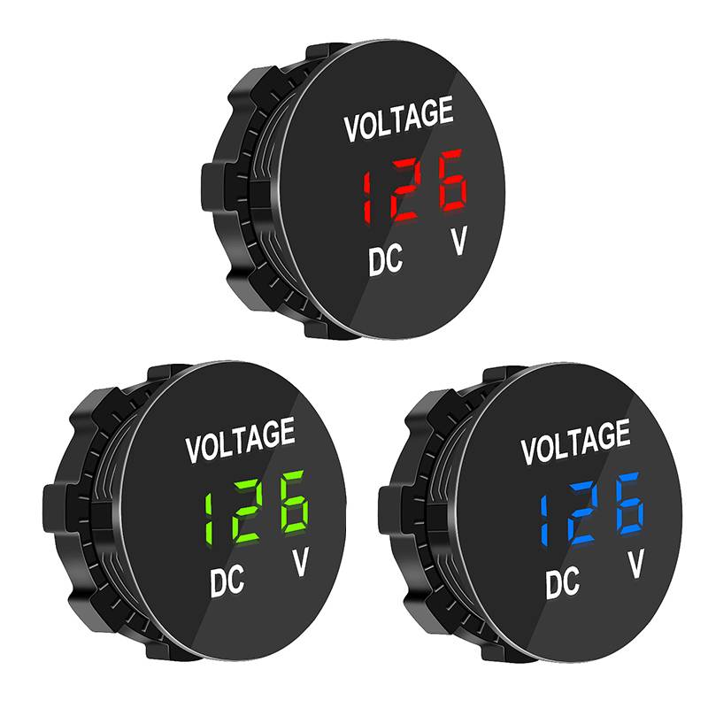 Volt Meter 12 Volt DC 12V 24V Display Automotive Replacement Voltmeter Gauge 12v Battery Monitor
