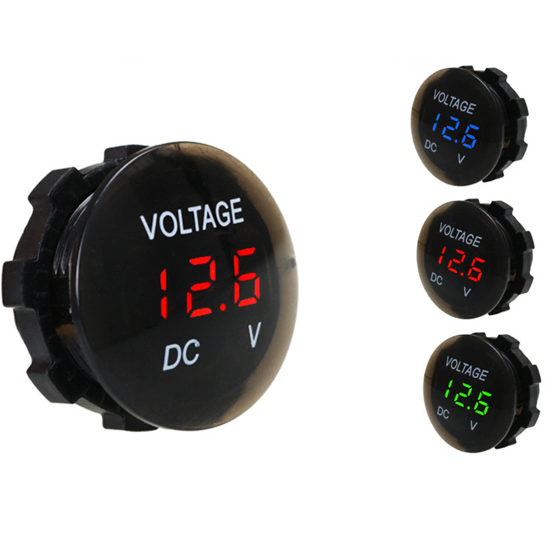 voltmètre numérique LED rouge 12v-24v pour automobile et bateau