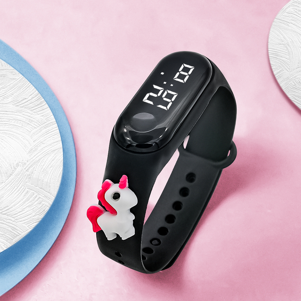2 relojes de unicornio 3D para niños, lindo reloj de pulsera de dibujos  animados, reloj eléctrico de unicornio, reloj deportivo digital impermeable