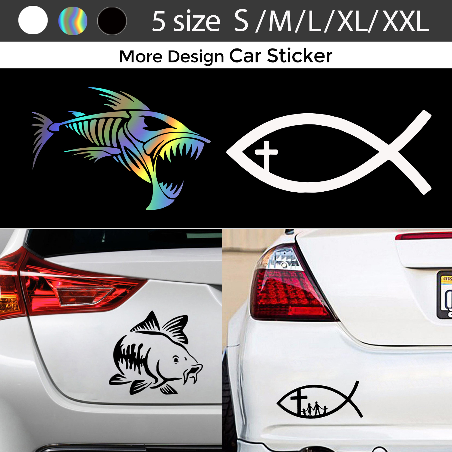 Fish Car Stickers Decals Go Fishing Funny Wrap Vinyl Rear - Temu