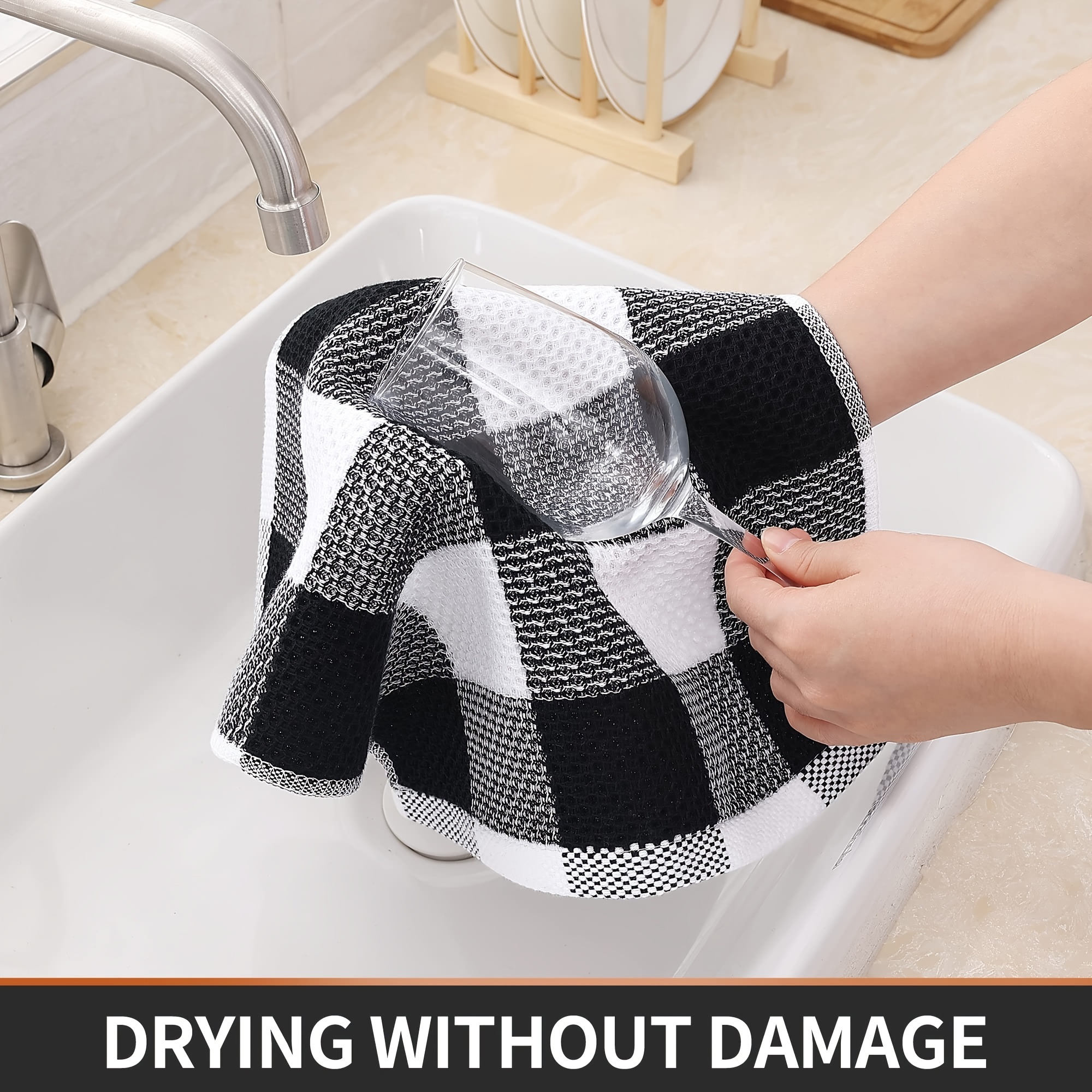 Ultra Soft Waffle Weave Kitchen Dish Cloths Absorbent Quick - Temu