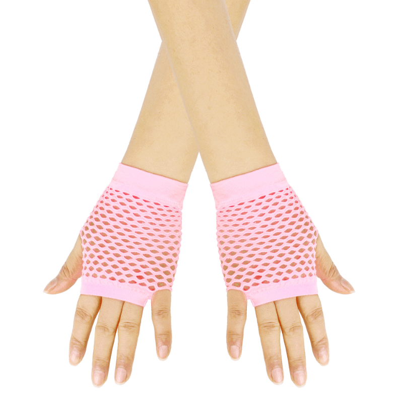 Candy Color Fishnet Gloves Punk Hollow Breathable Y2k - Temu Canada