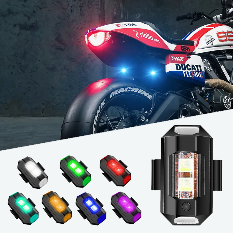 Super Bright Motorcycle Lights Drone - USB LED Anti-Collision Strobe Light  for Night Flying & Warning Signals