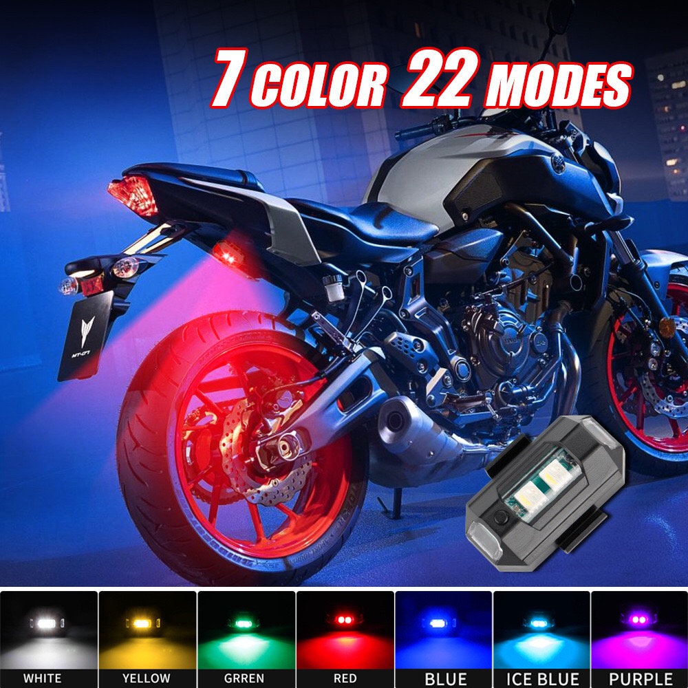  2023 LED Anti-collision Lights, LED Strobe Lights Upgrade 7  Colors, Led Aircraft Strobe Lights & USB Charging Riding, Flying Night  Signal Emergency Light for Car,Motorcycle,Bike,Drone, RC Boat (2) :  Automotive