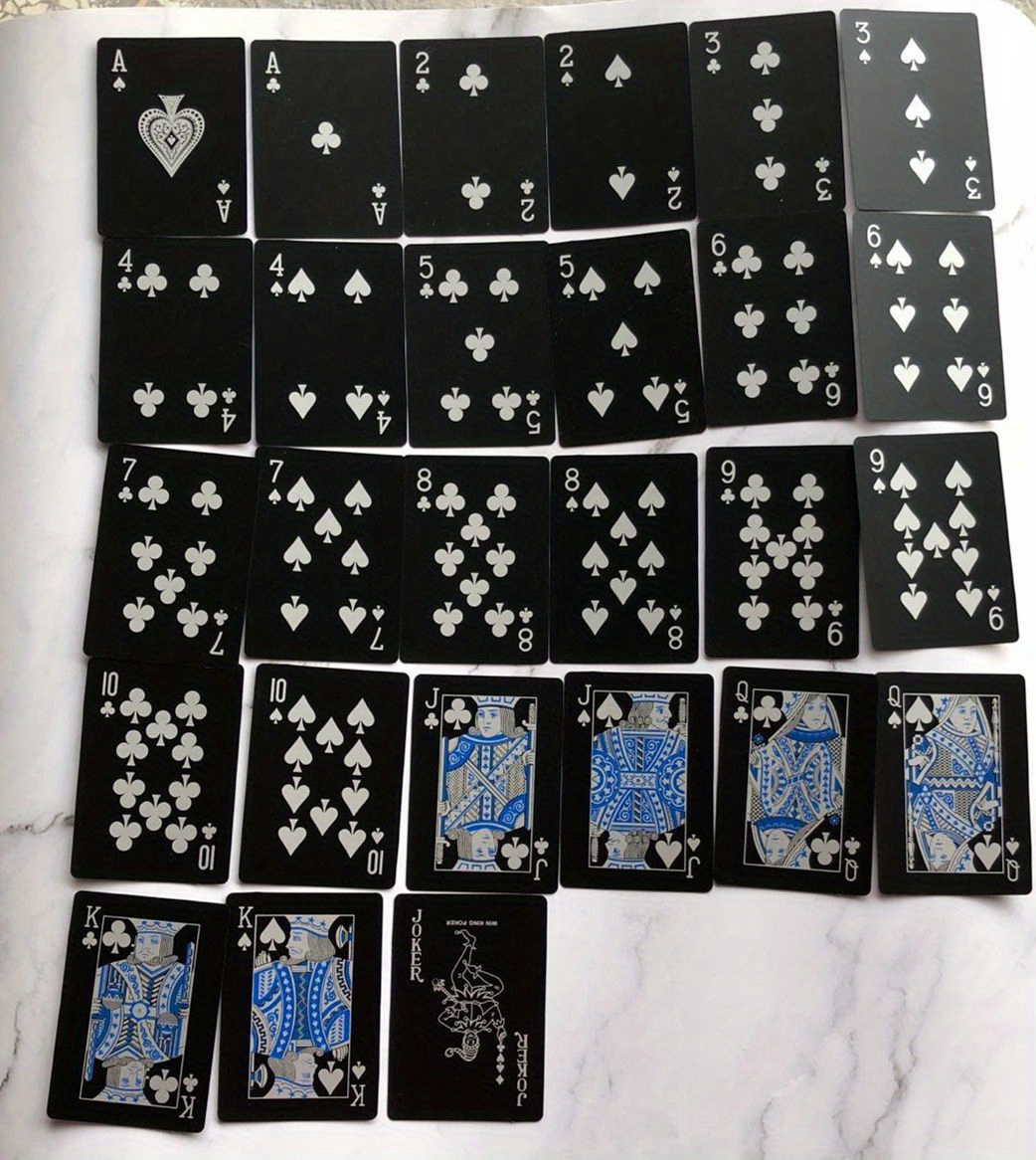 Black Ghost Playing Cards, Full Deck of Black Cards, New in Open