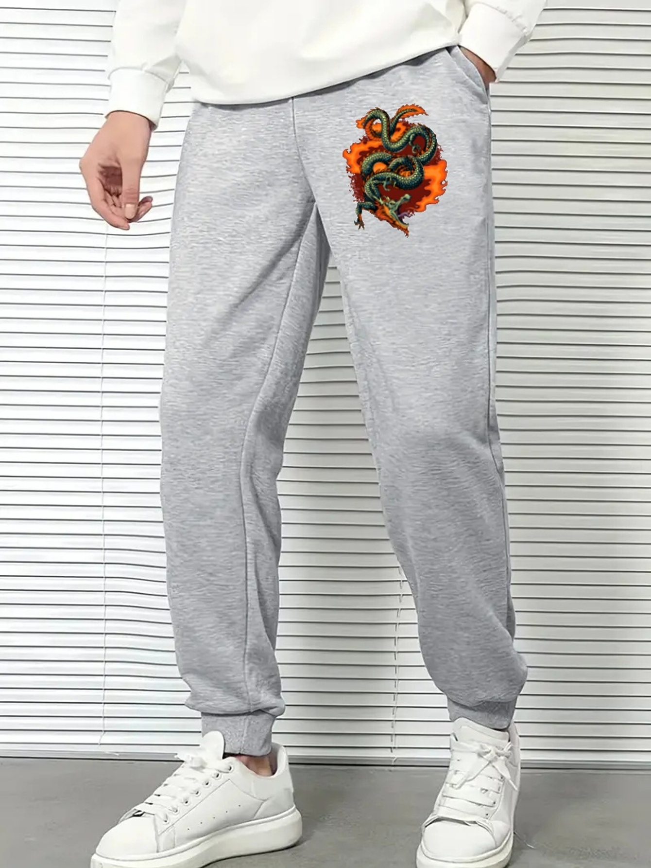 Bird Graphic Print Men's Loose Sweatpants Casual Slightly - Temu