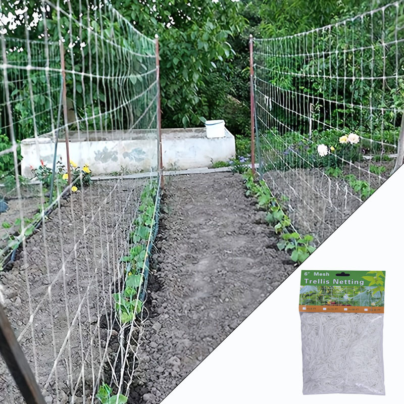 6.5 ft. x 50 ft. Garden Netting Mesh Net Screen Fabric, White