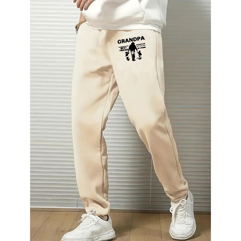 Men's Stylish Grandpa Graphic Sweatpant Casual Oversized - Temu