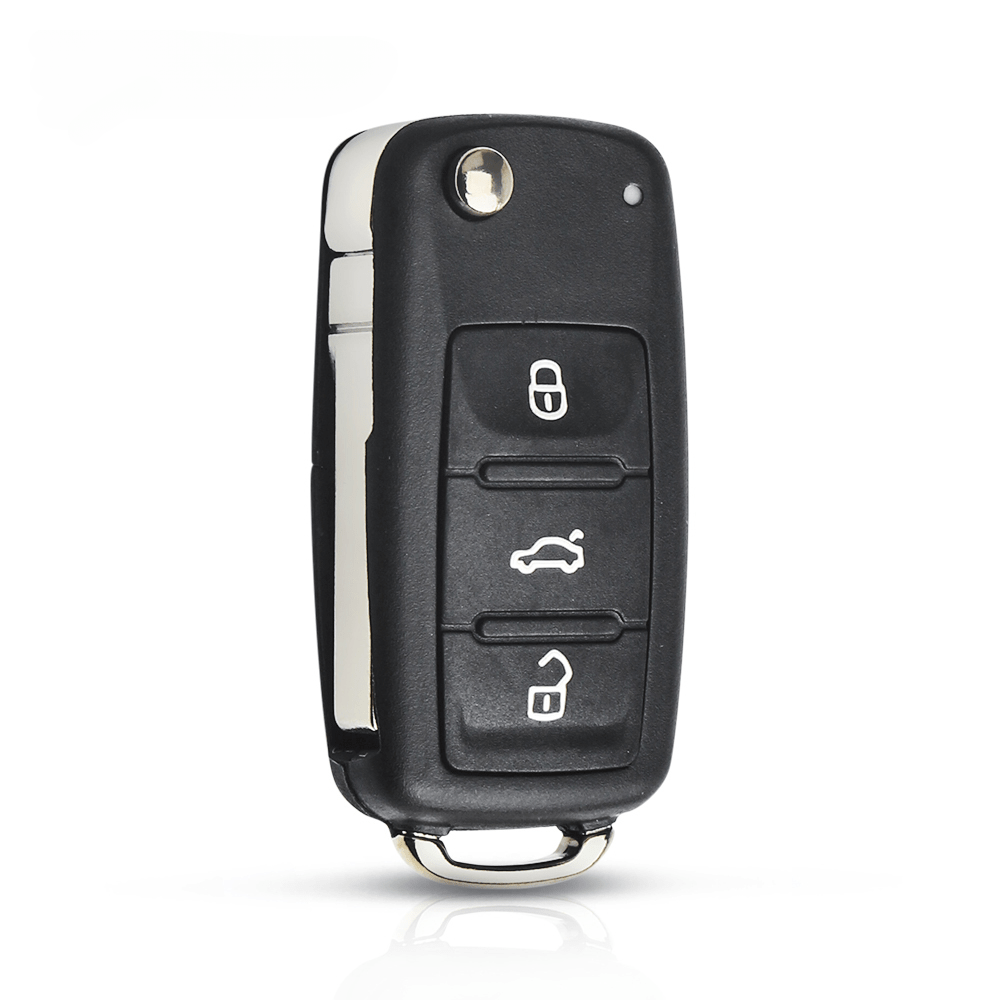 Coque clé,Étui à clés de voiture mat en Fiber de carbone Mature de haute  qualité pour Volkswagen
