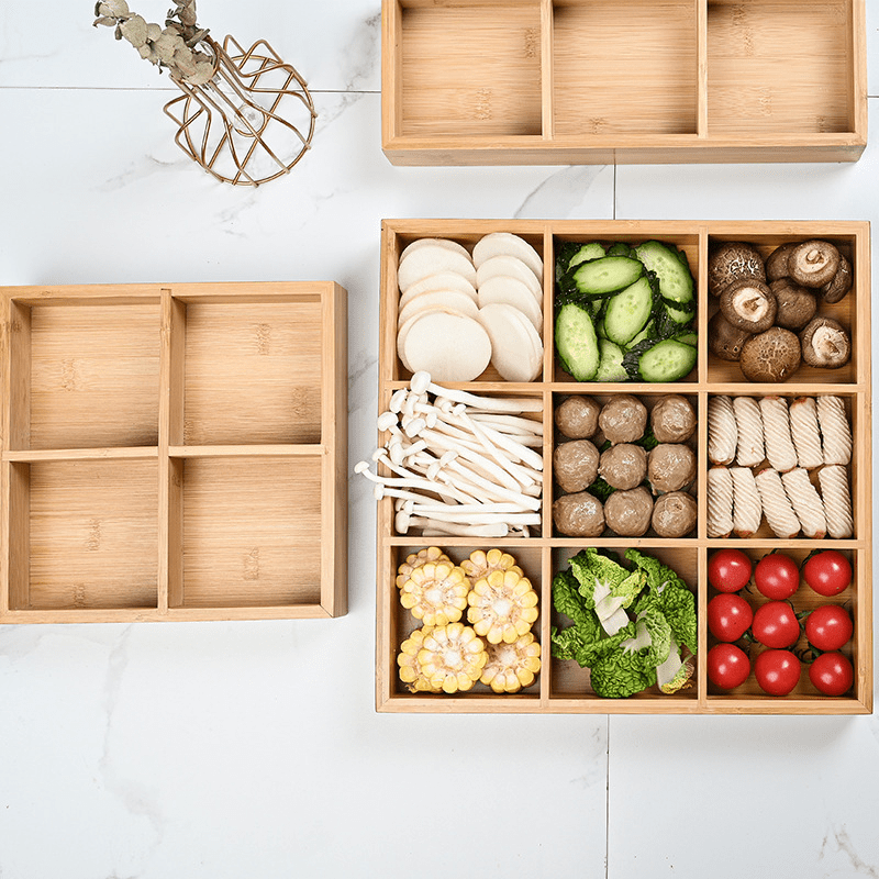 Bamboo Wooden Candy Box Dried Fruit Box Creative Snack - Temu