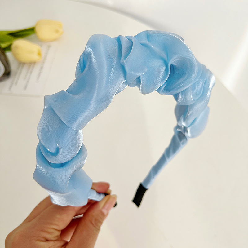 Mesh Side Solid Versatile Headband Yarn Hairband Hair Accessories