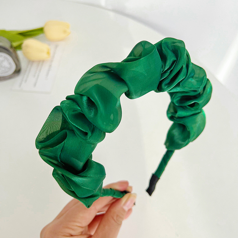 Mesh Side Solid Versatile Headband Yarn Hairband Hair Accessories