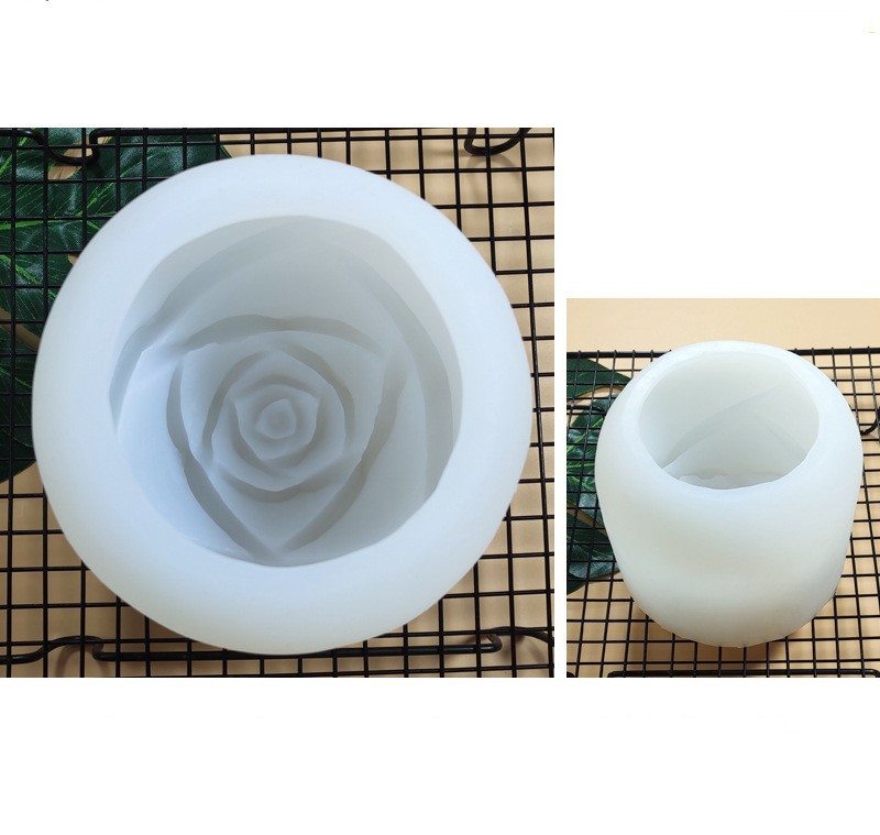 Rose Flower Candle Silicone Mold Valentines Day To Be - Temu