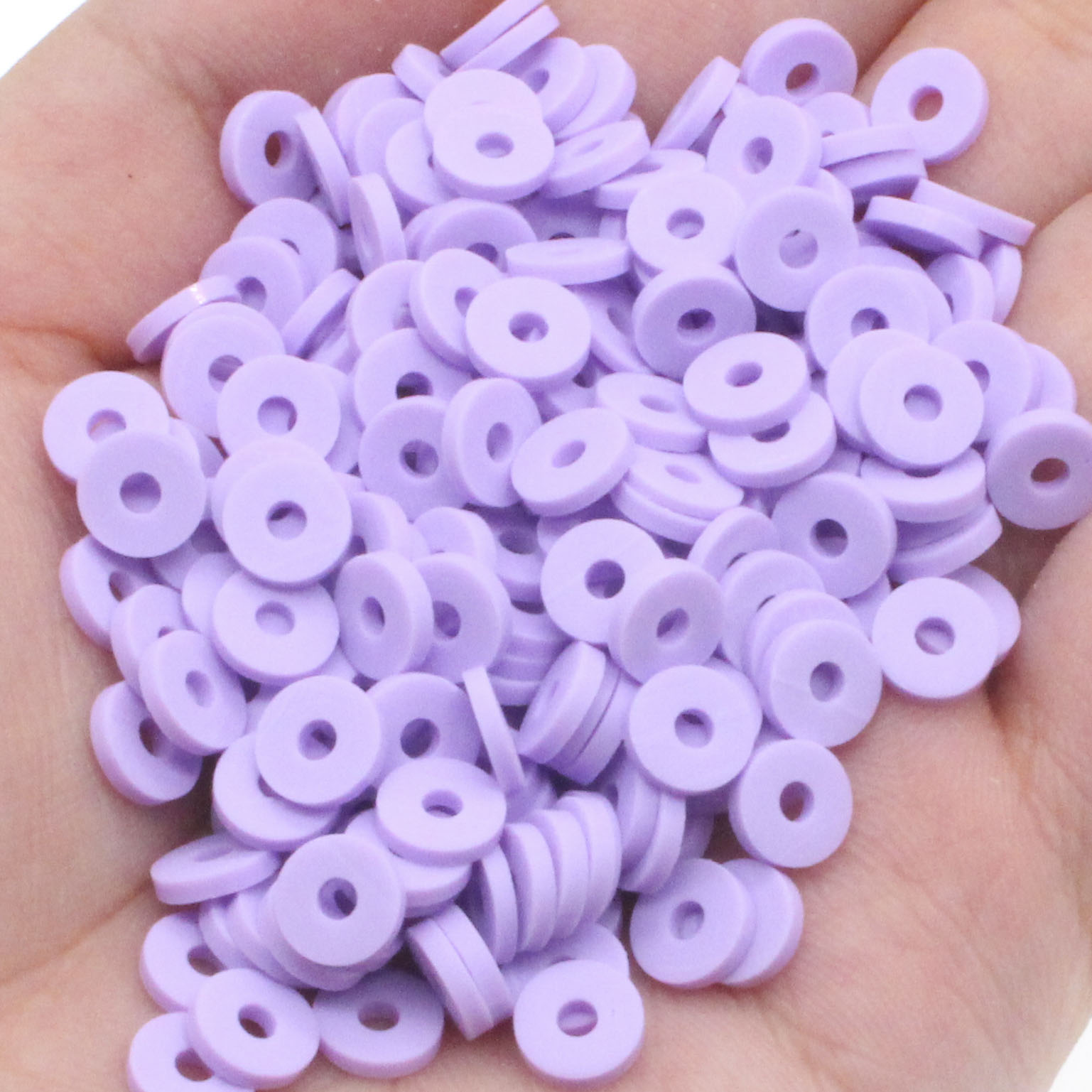 Flat Round Polymer Clay Beads Handmade Disk Loose Spacer - Temu