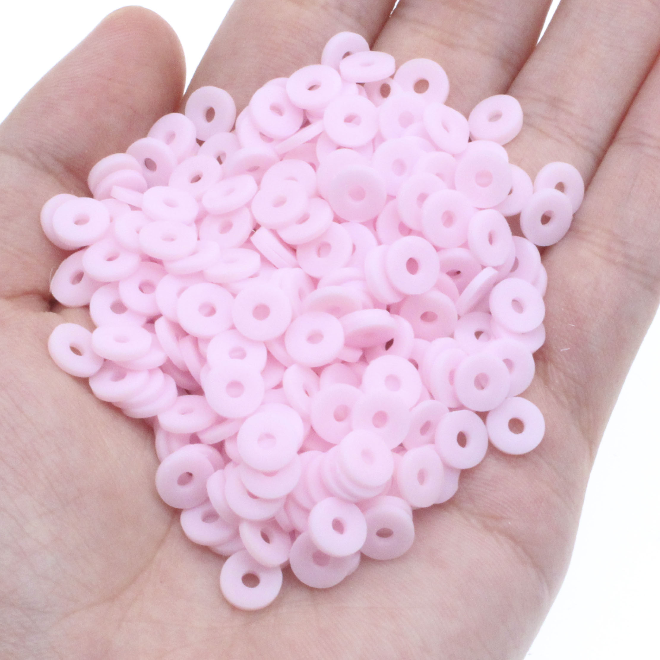 Polymer Clay Beads Handmade Disc/flat Round Clay Beads - Temu