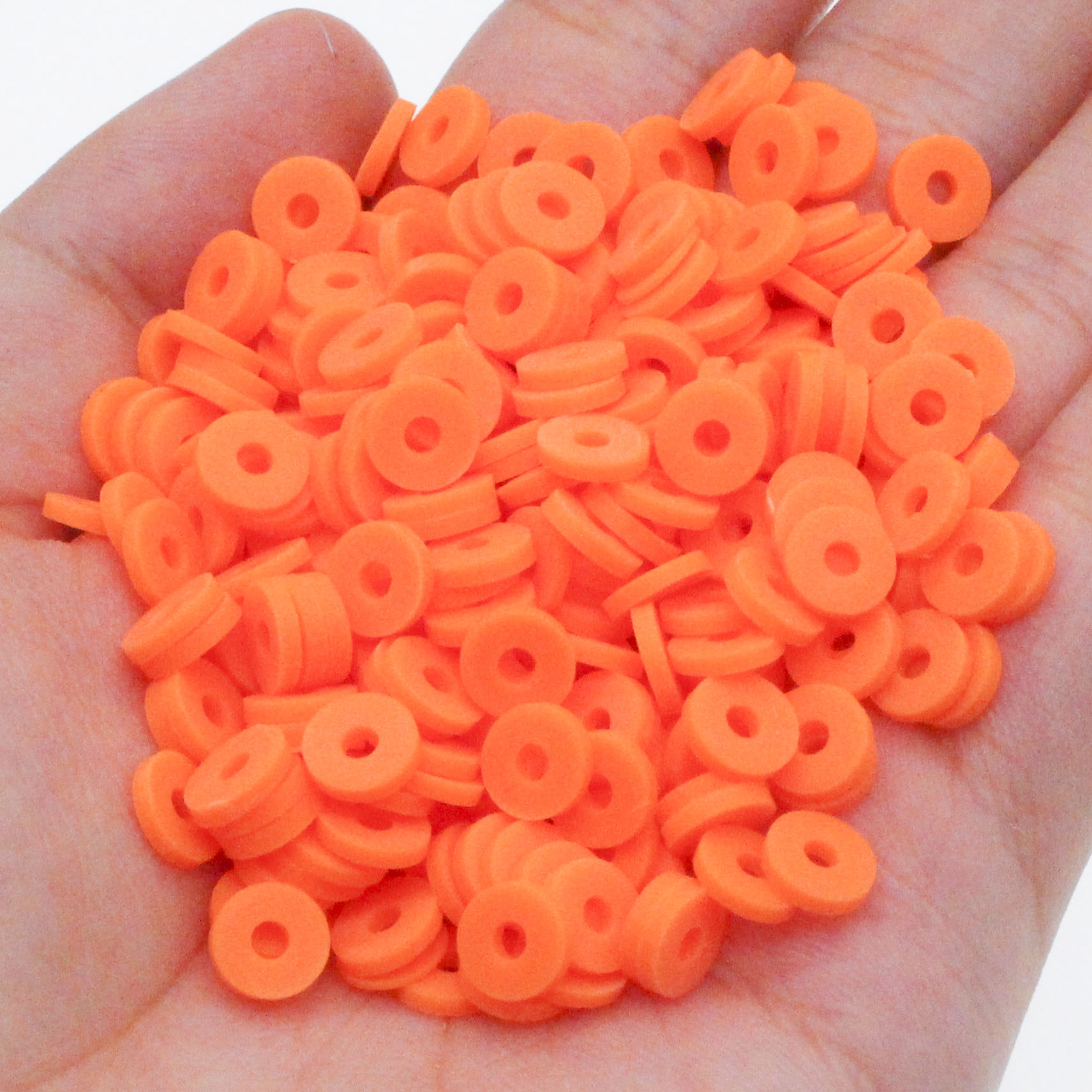 Flat Round Polymer Resin Clay Beads Chip Disc Loose Spacer - Temu