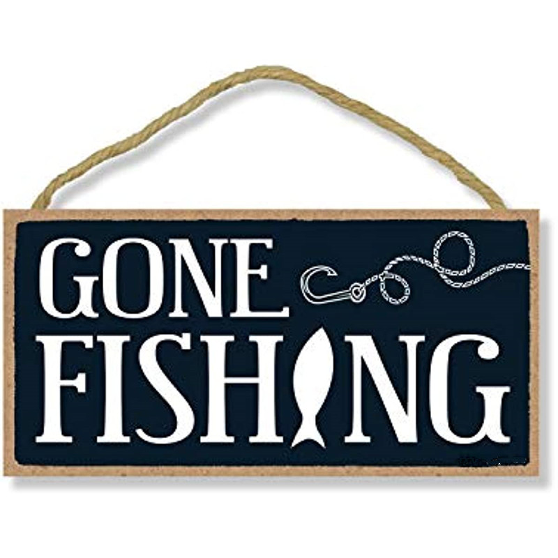1pc Discount Welcome Bass Fishing Tin Sign Fishing Happiness Bass