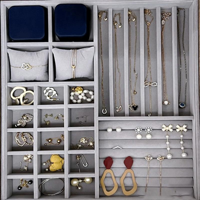 Velvet Jewelry Organizer Tray Ring Bracelet Gift Box Jewelry - Temu