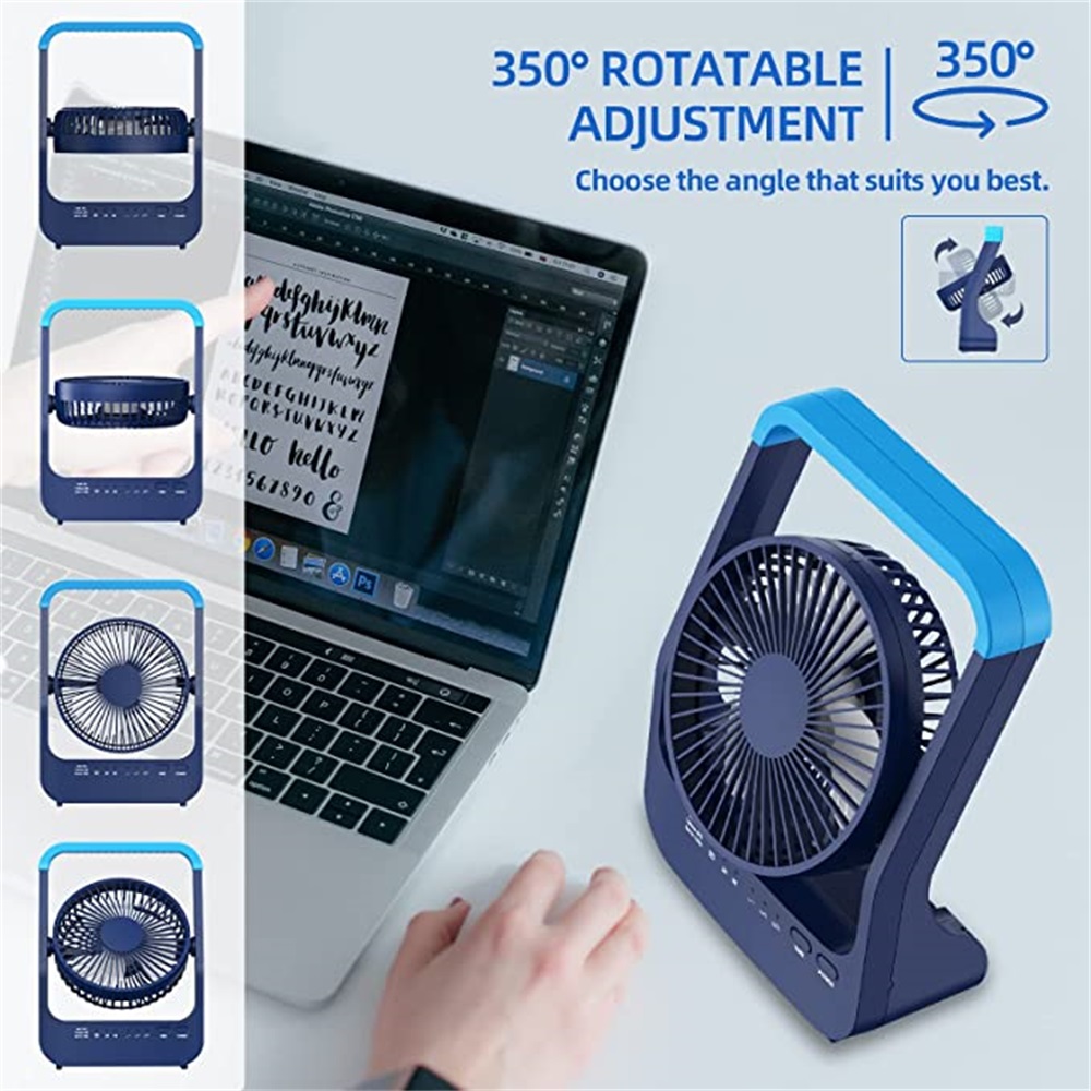 Gazeled Battery Operated Fan, Camping Fan Battery Powered, Super Long  Lasting, Portable D-Cell Battery Powered Desk Fan with Timer,3 Speeds,  Quiet