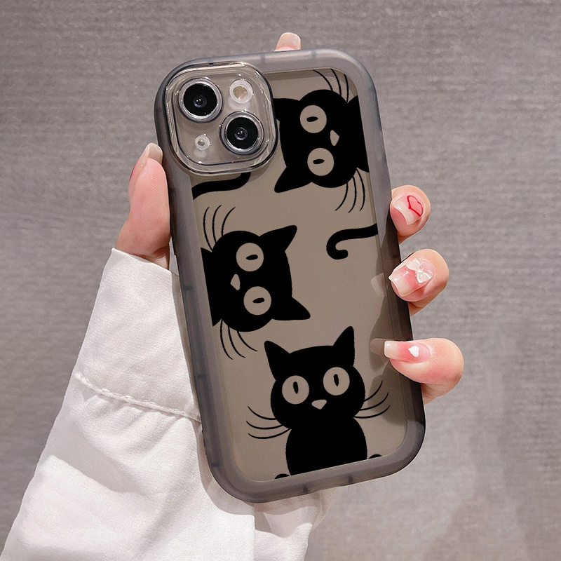 Cat Stamps Graphic Pattern Anti-fall Silicon Phone Case For Iphone 14, 13,  12, 11 Pro Max, Xs Max, X, Xr, 8, 7, 6, 6s Mini, Plus, Purple Style, Gift  For Birthday, Girlfriend