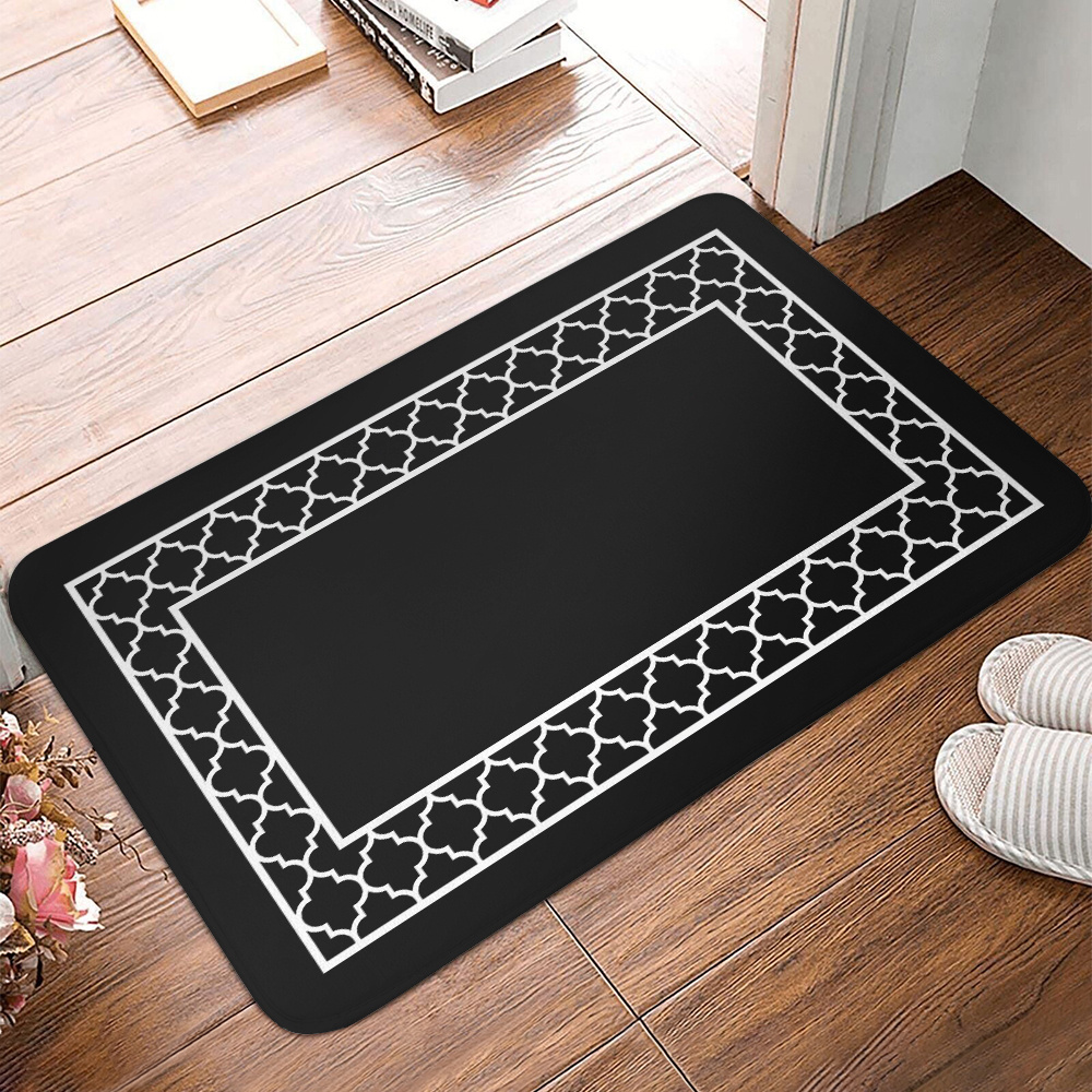 Geometric Print Sponge Floor Mat Non-Slip Kitchen Foot Mat