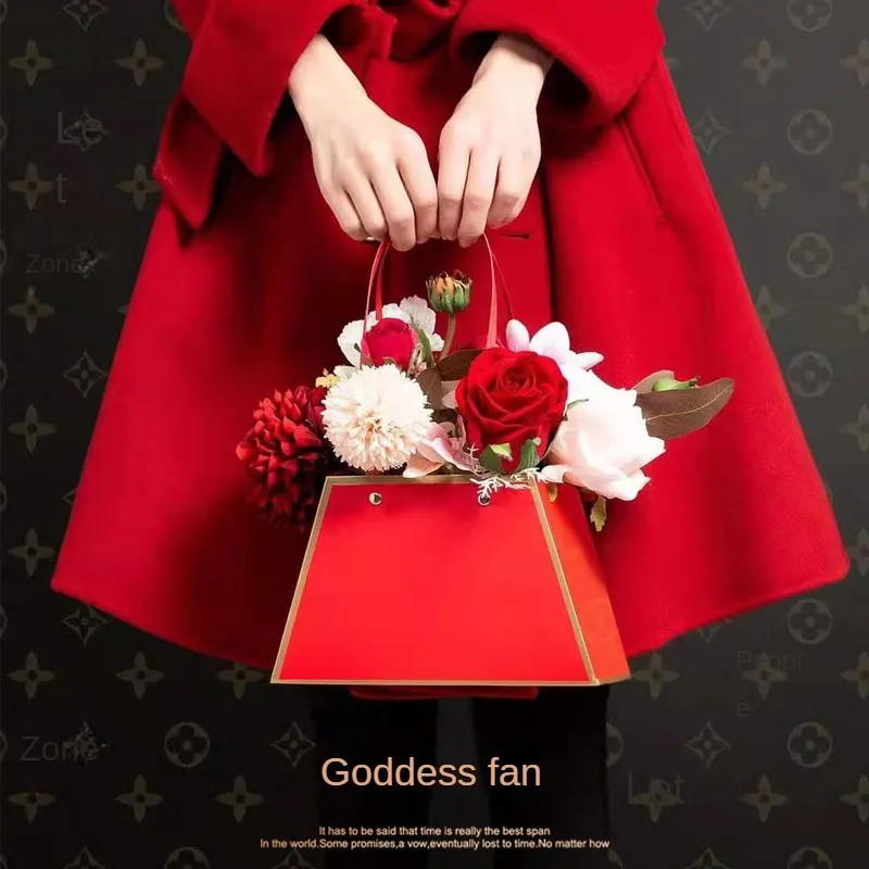 Goddess Fan Portable Gift Box, Tanabata Ladder Shaped Flower Gift Box, Spot  Simple Bridesmaid Gift Flower Box - Temu