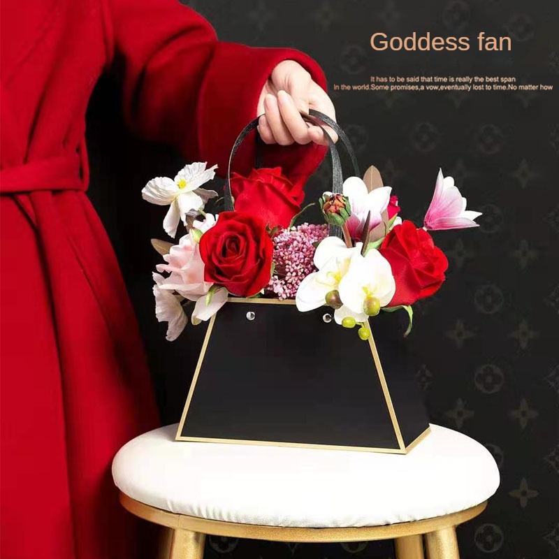 Goddess Fan Portable Gift Box, Tanabata Ladder Shaped Flower Gift Box, Spot  Simple Bridesmaid Gift Flower Box - Temu