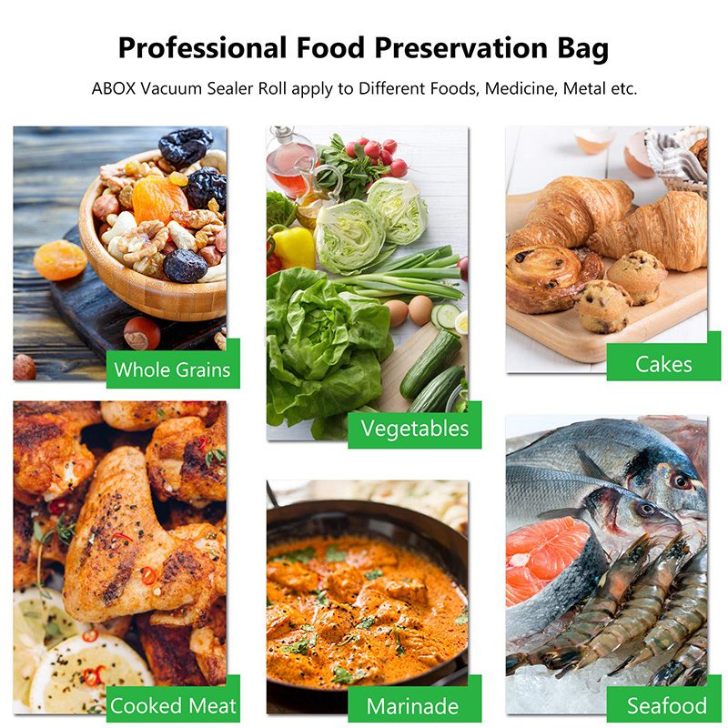 BPA Free Vacuum Storage Bags Custom Food Embossed Whole Frozen