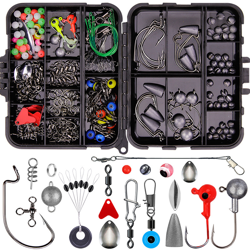 Awardfan 300pcs Fishing Tackle Box Set Tackles Storage Box Assorted Carp Fishing Tackle Kit Fishing Accessories Kit For Outdoor Fishing 140pcs Other